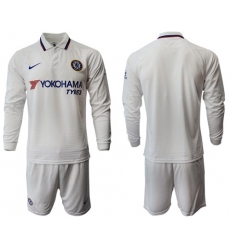 Chelsea Blank Away Long Sleeves Soccer Club Jersey