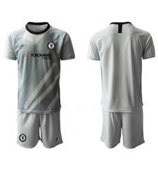 Chelsea Blank Grey Goalkeeper Soccer Club Jersey