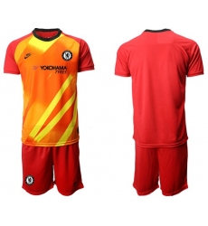 Chelsea Blank Red Goalkeeper Soccer Club Jersey