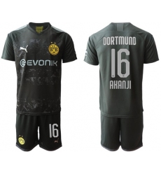 Dortmund #16 Akanji Away Soccer Club Jersey