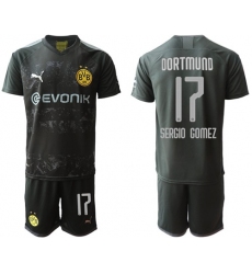 Dortmund #17 Sergio Gomez Away Soccer Club Jersey