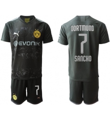 Dortmund #7 Sancho Away Soccer Club Jersey
