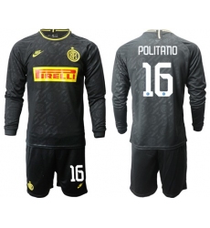 Inter Milan #16 Politano Third Long Sleeves Soccer Club Jersey
