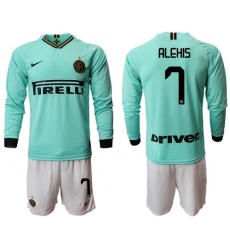 Inter Milan #7 Alexis Away Long Sleeves Soccer Club Jersey