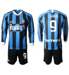 Inter Milan #9 Lukaku Home Long Sleeves Soccer Club Jersey
