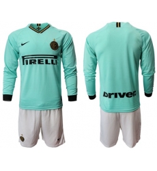 Inter Milan Blank Away Long Sleeves Soccer Club Jersey