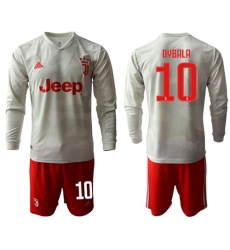 Juventus #10 Dybala Away Long Sleeves Soccer Club Jersey