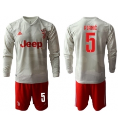 Juventus #5 Pjanic Away Long Sleeves Soccer Club Jersey