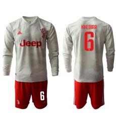 Juventus #6 Khedira Away Long Sleeves Soccer Club Jersey