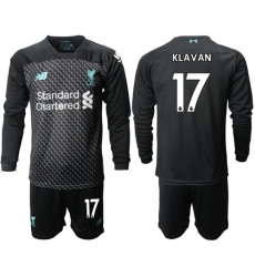Liverpool #17 Klavan Third Long Sleeves Soccer Club Jersey
