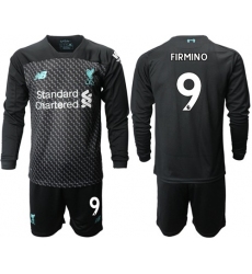 Liverpool #9 Firmino Third Long Sleeves Soccer Club Jersey