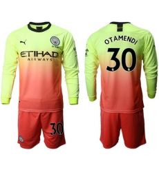 Manchester City #30 Otamendi Third Long Sleeves Soccer Club Jersey