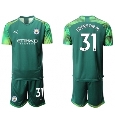 Manchester City #31 Ederson M. Army Green Goalkeeper Soccer Club Jersey