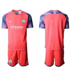 Manchester City Blank Pink Goalkeeper Soccer Club Jersey