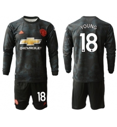Manchester United #18 Young Third Long Sleeves Soccer Club Jersey