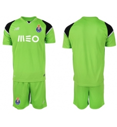 Oporto Blank Green Goalkeeper Soccer Club Jerseys