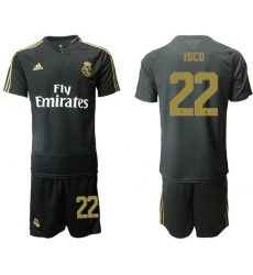 Real Madrid #22 Isco Black Training Soccer Club Jersey