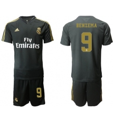 Real Madrid #9 Benzema Black Training Soccer Club Jersey
