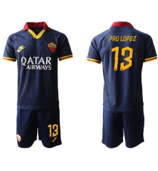 Roma #13 Pau Lopez Third Soccer Club Jersey