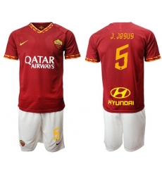 Roma #5 J.Jesus Red Home Soccer Club Jersey