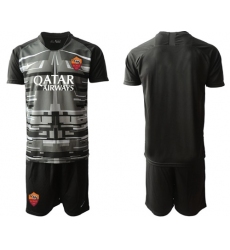 Roma Blank Black Goalkeeper Soccer Club Jersey