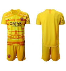 Roma Blank Yellow Goalkeeper Soccer Club Jersey