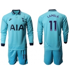 Tottenham Hotspur #11 Lamela Third Long Sleeves Soccer Club Jersey
