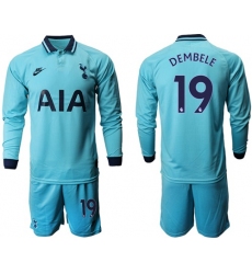 Tottenham Hotspur #19 Dembele Third Long Sleeves Soccer Club Jersey