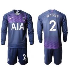 Tottenham Hotspur #2 Walker Away Long Sleeves Soccer Club Jersey
