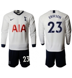 Tottenham Hotspur #23 Eriksen Home Long Sleeves Soccer Club Jersey