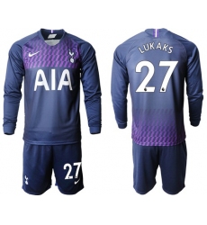 Tottenham Hotspur #27 Lukaks Away Long Sleeves Soccer Club Jersey