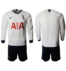 Tottenham Hotspur Blank Home Long Sleeves Soccer Club Jersey