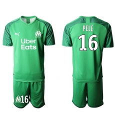 Marseille #16 Pele Green Goalkeeper Soccer Club Jersey