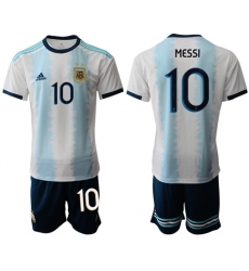 Argentina #10 Messi Home Soccer Country Jersey