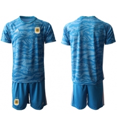 Argentina Blank Blue Goalkeeper Soccer Country Jersey