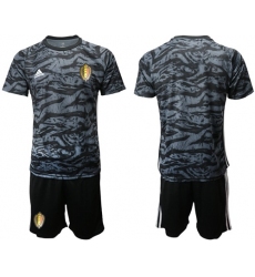 Belgium Blank Black Goalkeeper Soccer Country Jersey