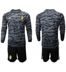 Belgium Blank Black Long Sleeves Goalkeeper Soccer Country Jersey