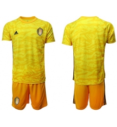 Belgium Blank Yellow Goalkeeper Soccer Country Jersey