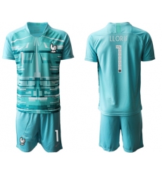 France #1 LLORIS Light Blue Goalkeeper Soccer Country Jersey