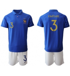 France #3 Kimpembe 100th Anniversary Edition Soccer Country Jersey