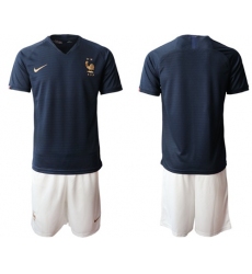 France Blank Home Soccer Country Jersey