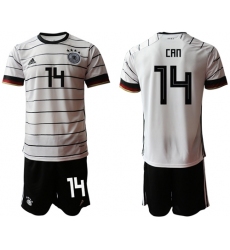 Germany #14 Can White Home Soccer Country Jersey