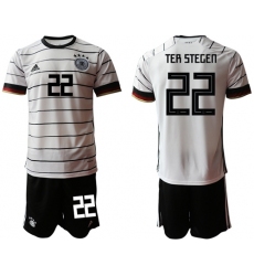 Germany #22 Ter Stegen White Home Soccer Country Jersey