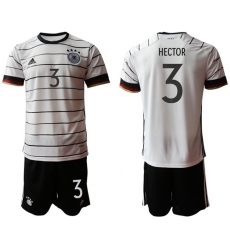 Germany #3 Hector White Home Soccer Country Jersey