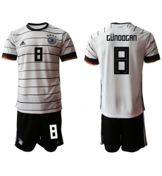 Germany #8 Gundogan White Home Soccer Country Jersey