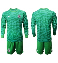 Germany Blank Green Goalkeeper Long Sleeves Soccer Country Jersey