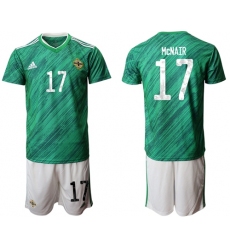 Northern Ireland #17 McNAIR Green Home Soccer Country Jersey