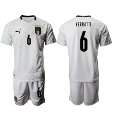 Italy #6 Verratti Away Soccer Country Jersey