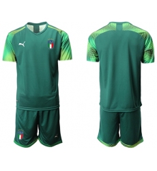Italy Blank Army Green Goalkeeper Soccer Country Jersey