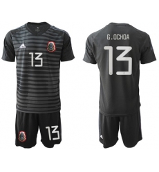 Mexico #13 G.Ochoa Black Goalkeeper Soccer Country Jersey1
